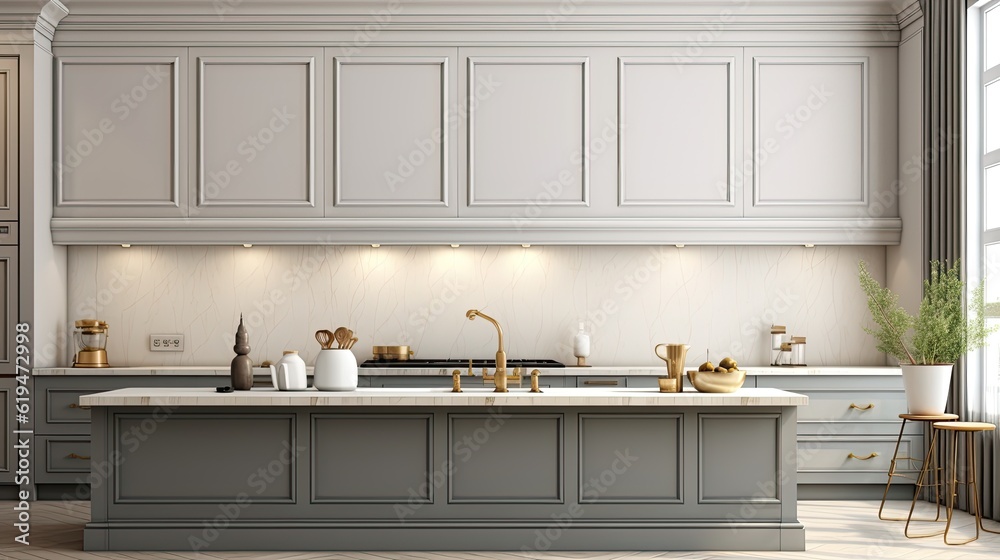 Modern Mosaic backsplash in kitchen, Modern interior, Classic style Modern Mosaic backsplash in kitchen, Modern interior, Classic style