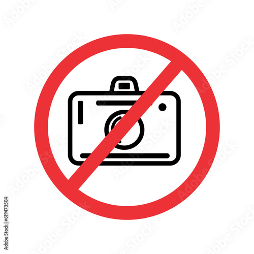 No camera photo sign icon 