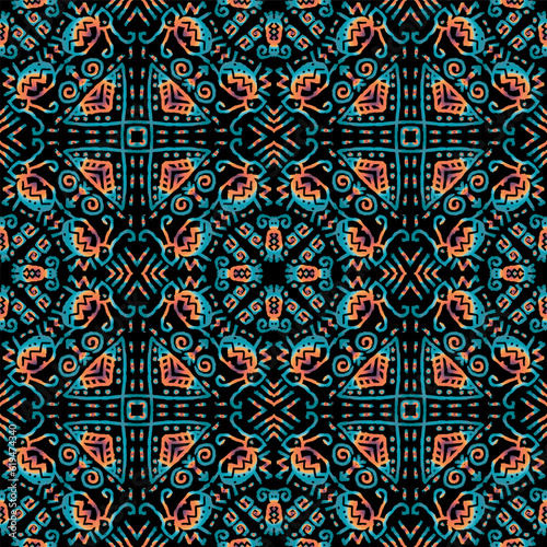 Wallpaper Mural African ethnic seamless pattern abstract. African geometric pattern on geometric square Torontodigital.ca