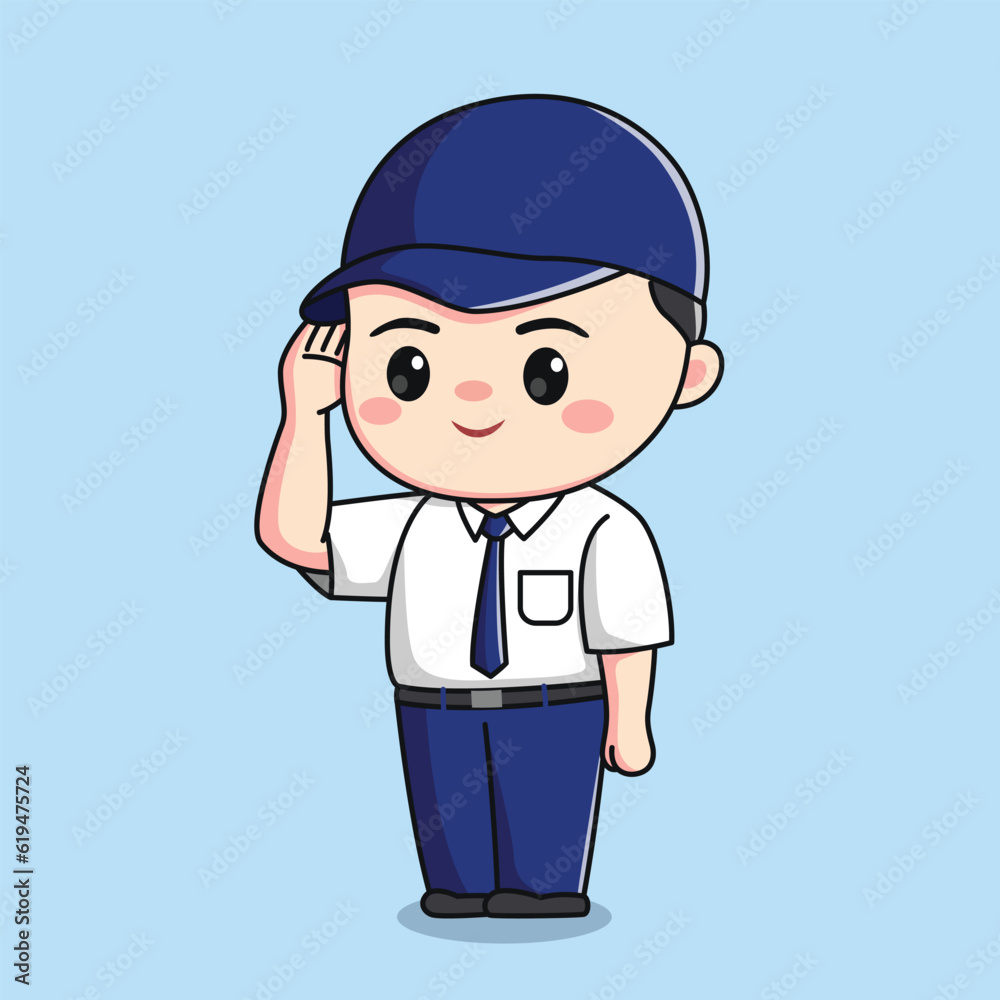 indonesian junior high school student cute boy character kawaii chibi indonesian junior high school student cute boy character kawaii chibi
