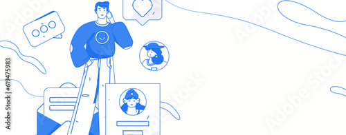 Job Interview People Flat Vector Concept Operation Hand Drawn Illustration

