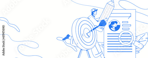 Job Interview People Flat Vector Concept Operation Hand Drawn Illustration
