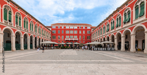 Republic Square in Split, Croatia. photo