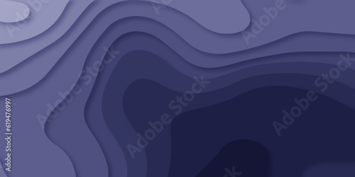 3d abstract blue Luxury paper cut background, Abstract decoration. 3d Vector illustration, topographic canyon map light relief texture, curved layers.