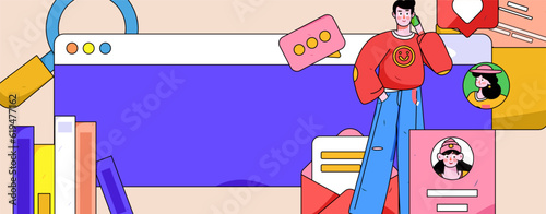 Job Interview People Flat Vector Concept Operation Hand Drawn Illustration
