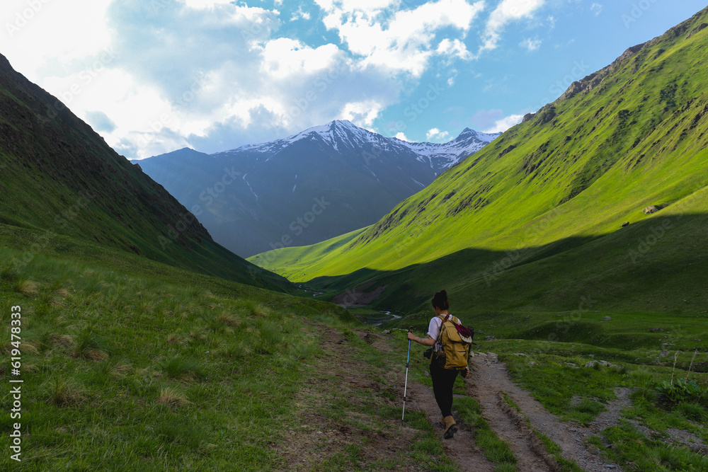 hiking in the mountains of Caucasus, Georgia, Juta