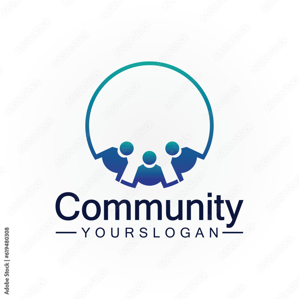 Community Logo Design Template for Teams or Groups.network and social icon design Community Logo Design Template for Teams or Groups.network and social icon design