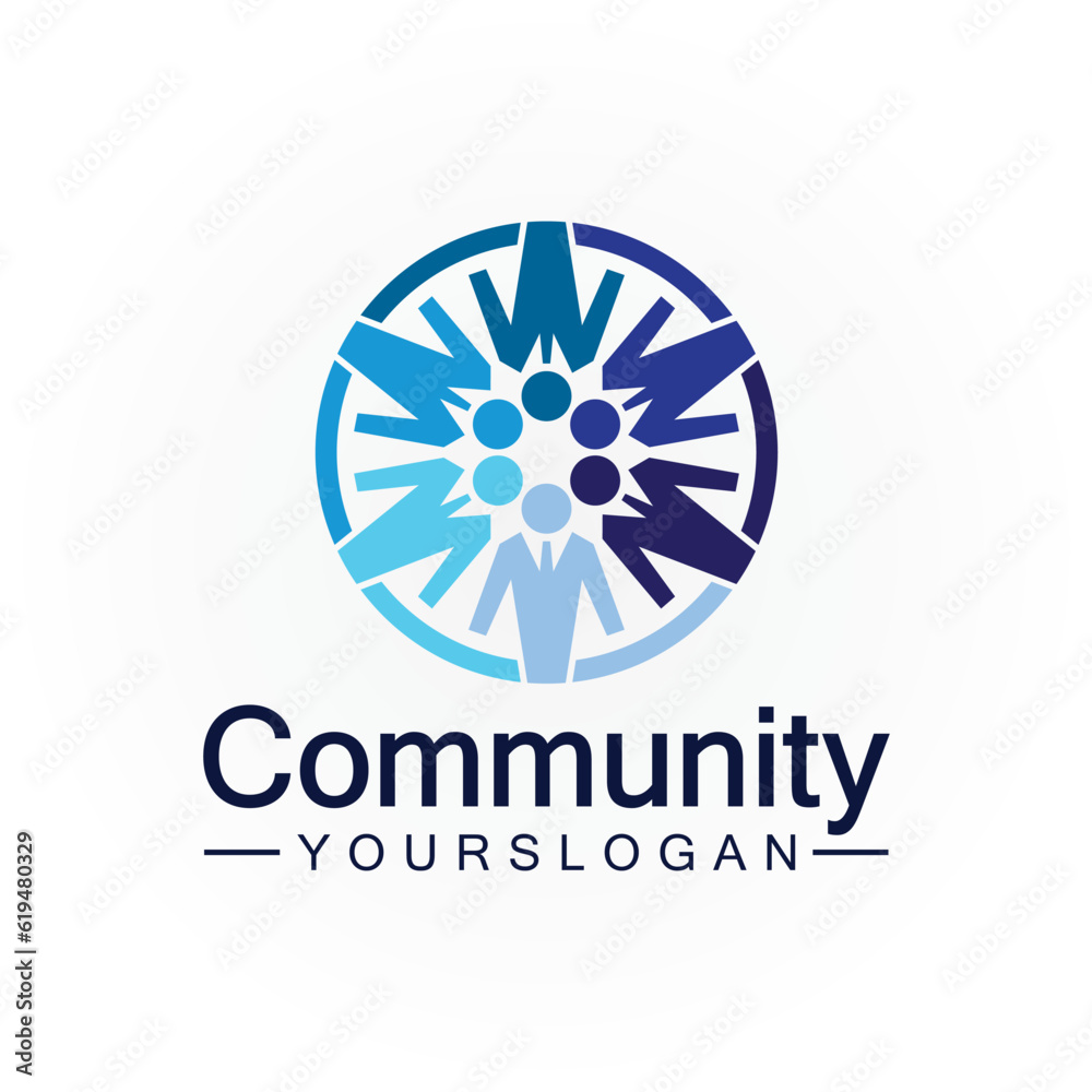 Community Logo Design Template for Teams or Groups.network and social icon design Community Logo Design Template for Teams or Groups.network and social icon design
