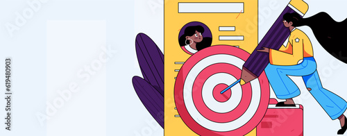 Job Interview People Flat Vector Concept Operation Hand Drawn Illustration
