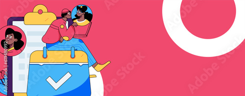 Job Interview People Flat Vector Concept Operation Hand Drawn Illustration
