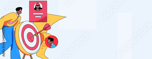 Job Interview People Flat Vector Concept Operation Hand Drawn Illustration
