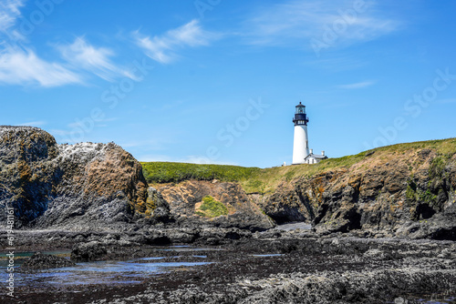 Yaquina Head Lighthouse located in Newport, Oregon, USA.