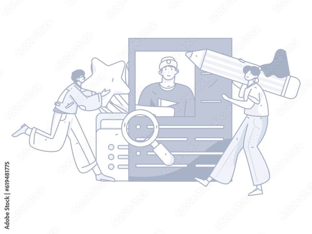 Job Interview People Flat Vector Concept Operation Hand Drawn Illustration
Job Interview People Flat Vector Concept Operation Hand Drawn Illustration