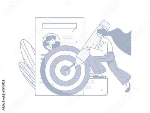 Job Interview People Flat Vector Concept Operation Hand Drawn Illustration
