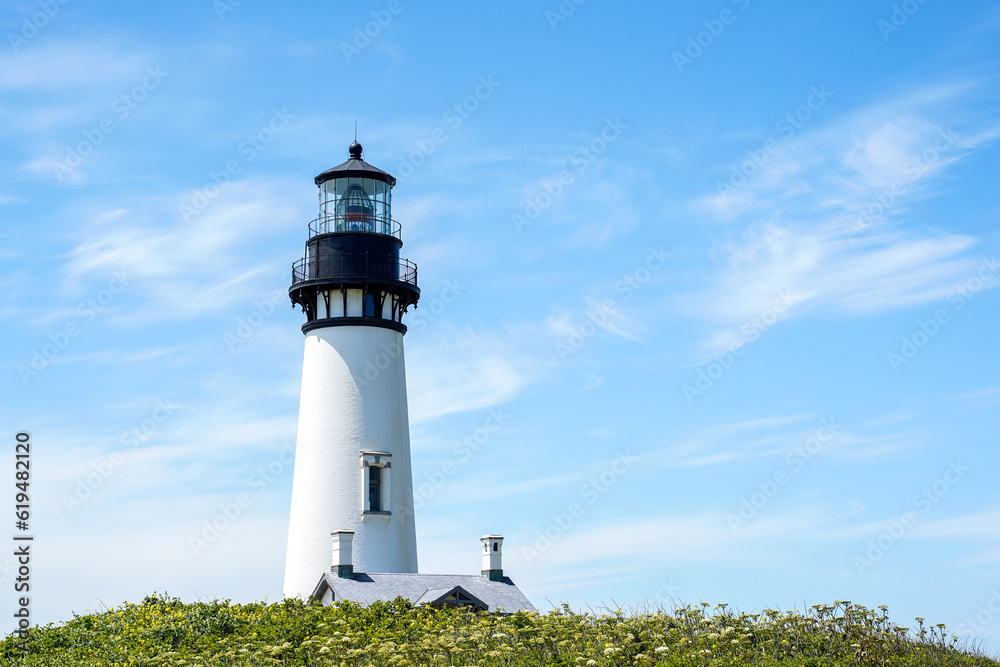 Yaquina Head Lighthouse located in Newport, Oregon, USA.