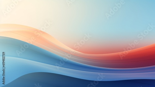 abstract pc desktop background with soft waves and lines in pastel colors. aspect ratio 16 9 . Generative AI