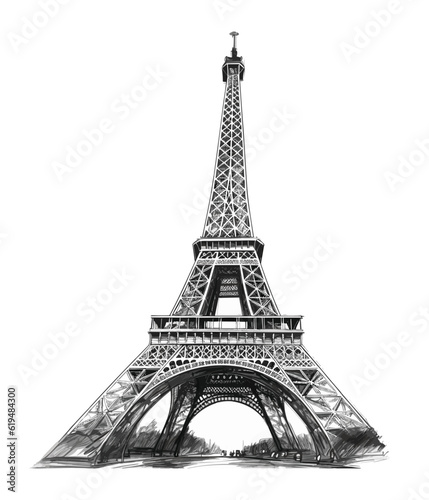 Black and white illustration of a tower.