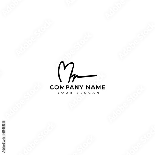 Mr Initial signature logo vector design © galord