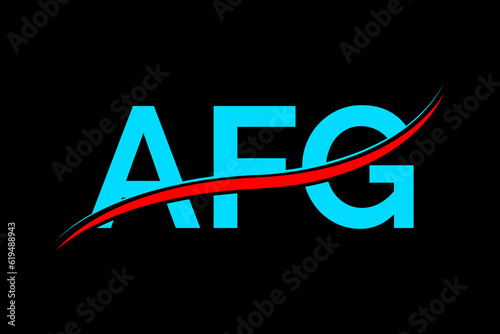 AFG logo. AFG latter logo with double line. AFG latter. AFG logo for technology, business and real estate brand photo