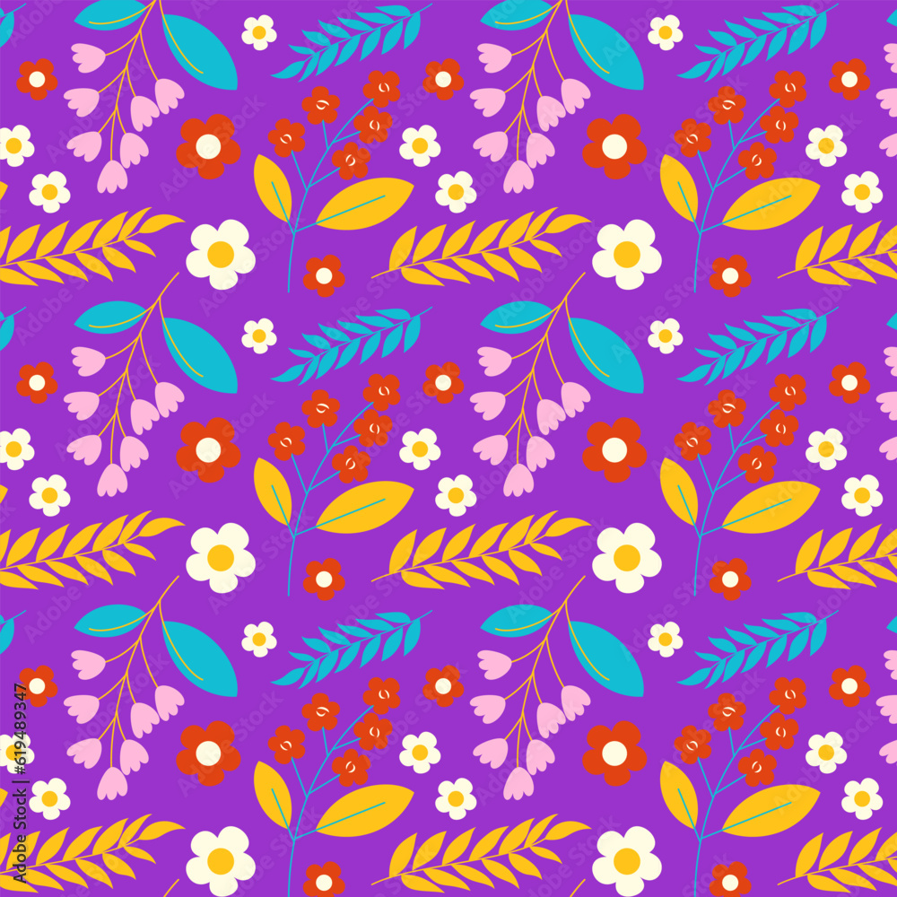 Flowers Pattern Illustration Background Flowers Pattern Illustration Background