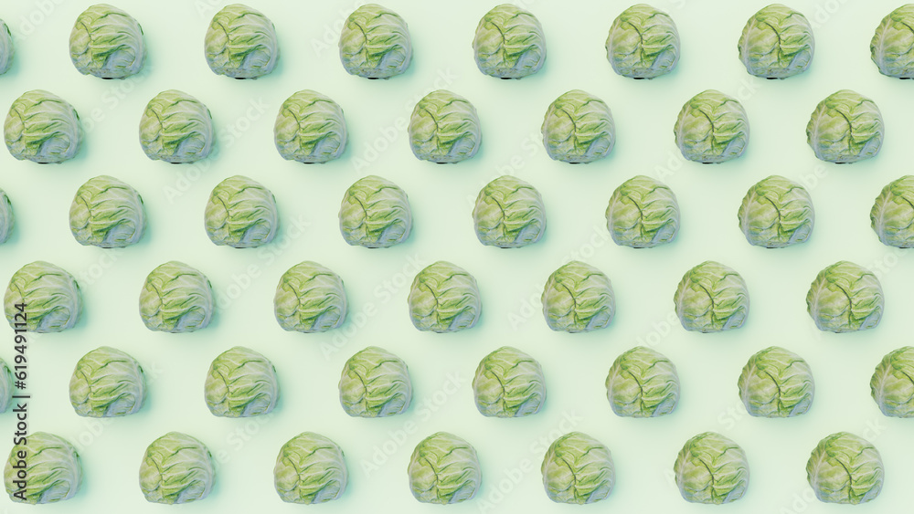 Cabbages Pattern Cabbages Pattern
