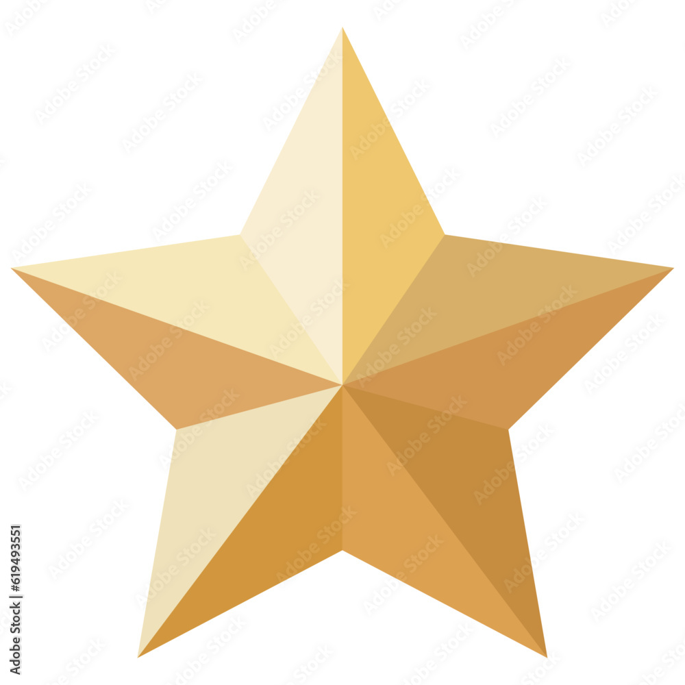 Obraz premium Yellow 3D Star