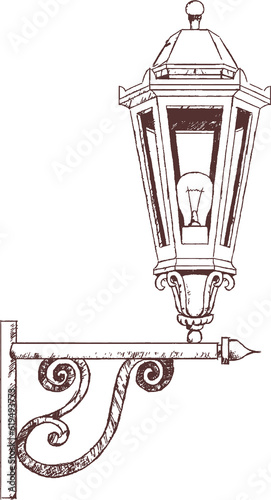Vintage lamp clipart 