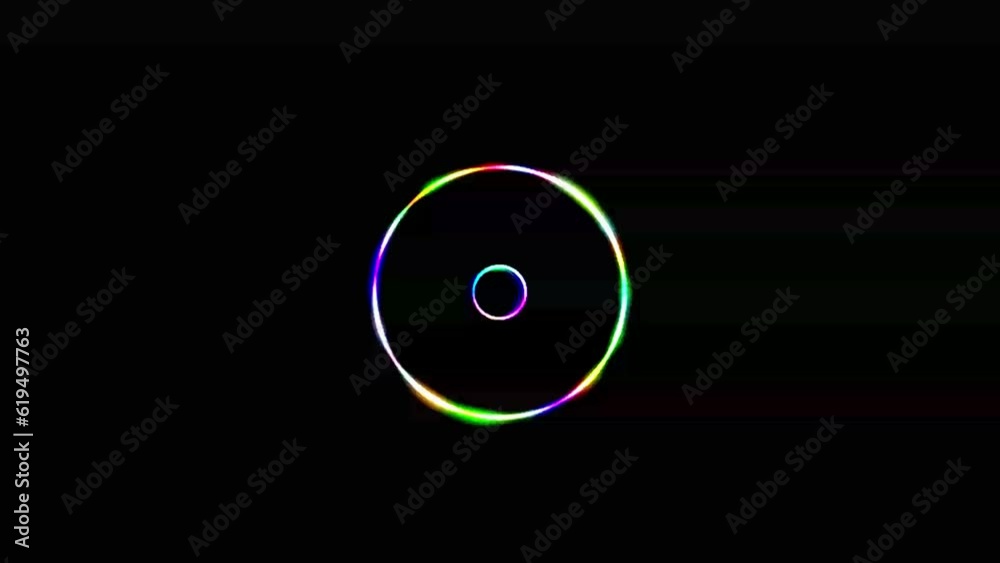 Glow neon circular frame intersection animation Glow neon circular frame intersection animation