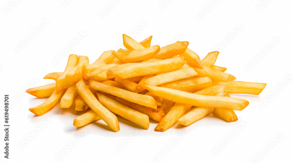 Delicious french fries on a white background
Delicious french fries on a white background