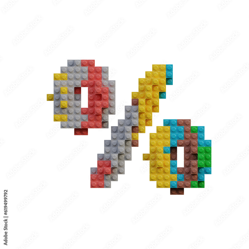 Fototapeta premium Play Blocks 2 - 3D Alphabet or PNG Letters