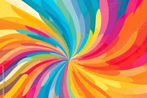 A colorful abstract background with a spiral design. Generative AI.