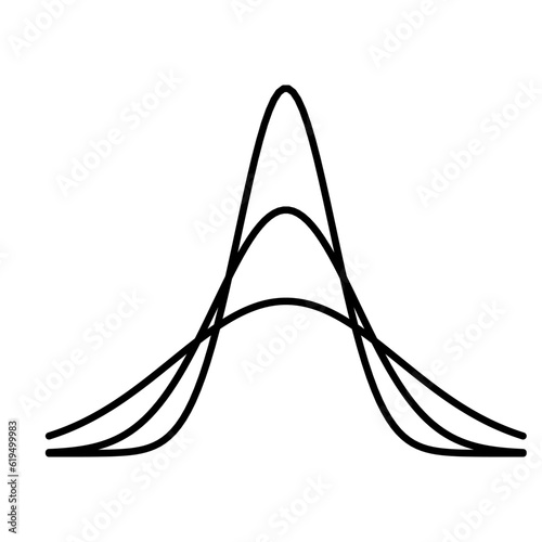 Vector graphic of normal distribution 