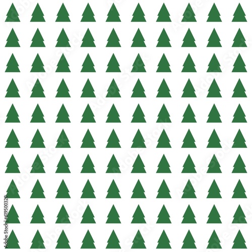 Seamless pattern with Christmas trees on a white background. Vector illustration.