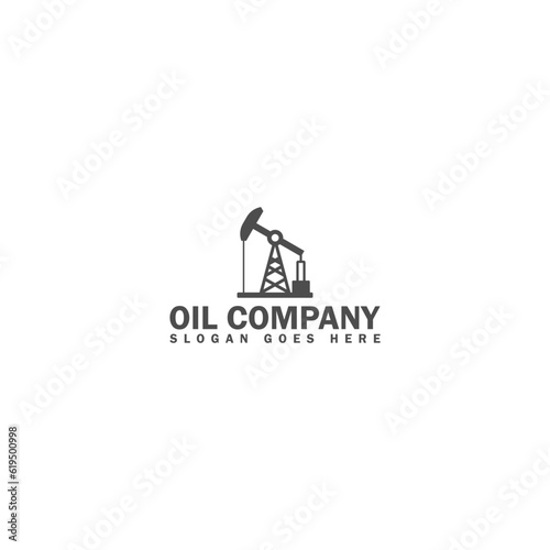 Oil rig logo template icon isolated on white background. Gas tower logo