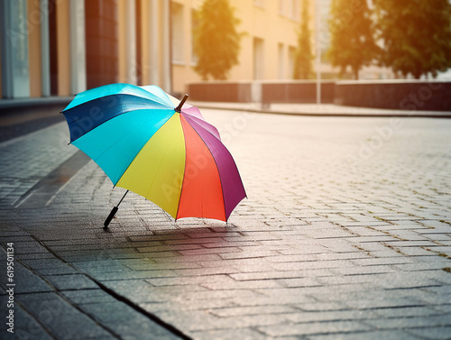 colorful umbrella on the street © alla.naumenco