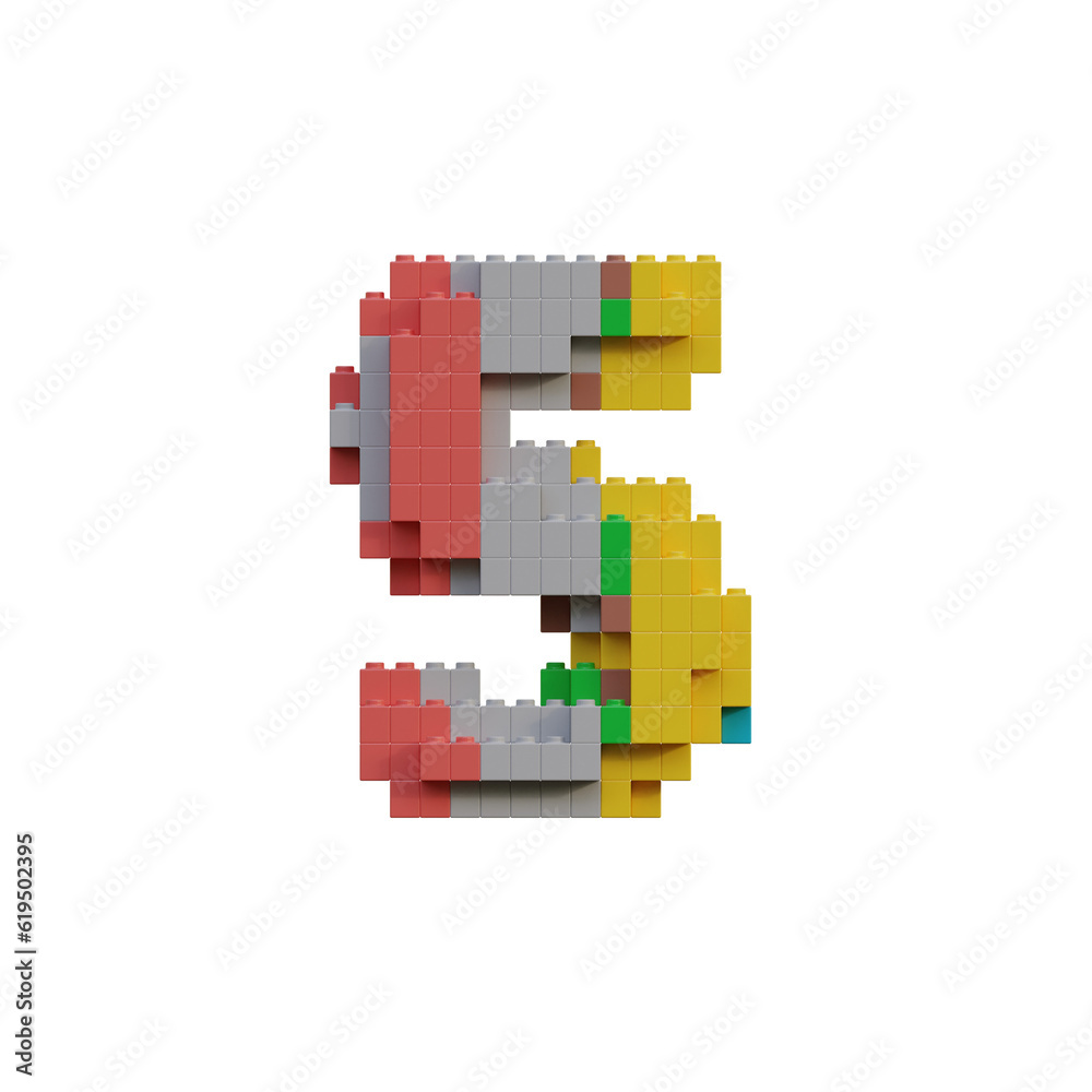 Obraz premium Play Blocks 3 - 3D Alphabet or PNG Letters