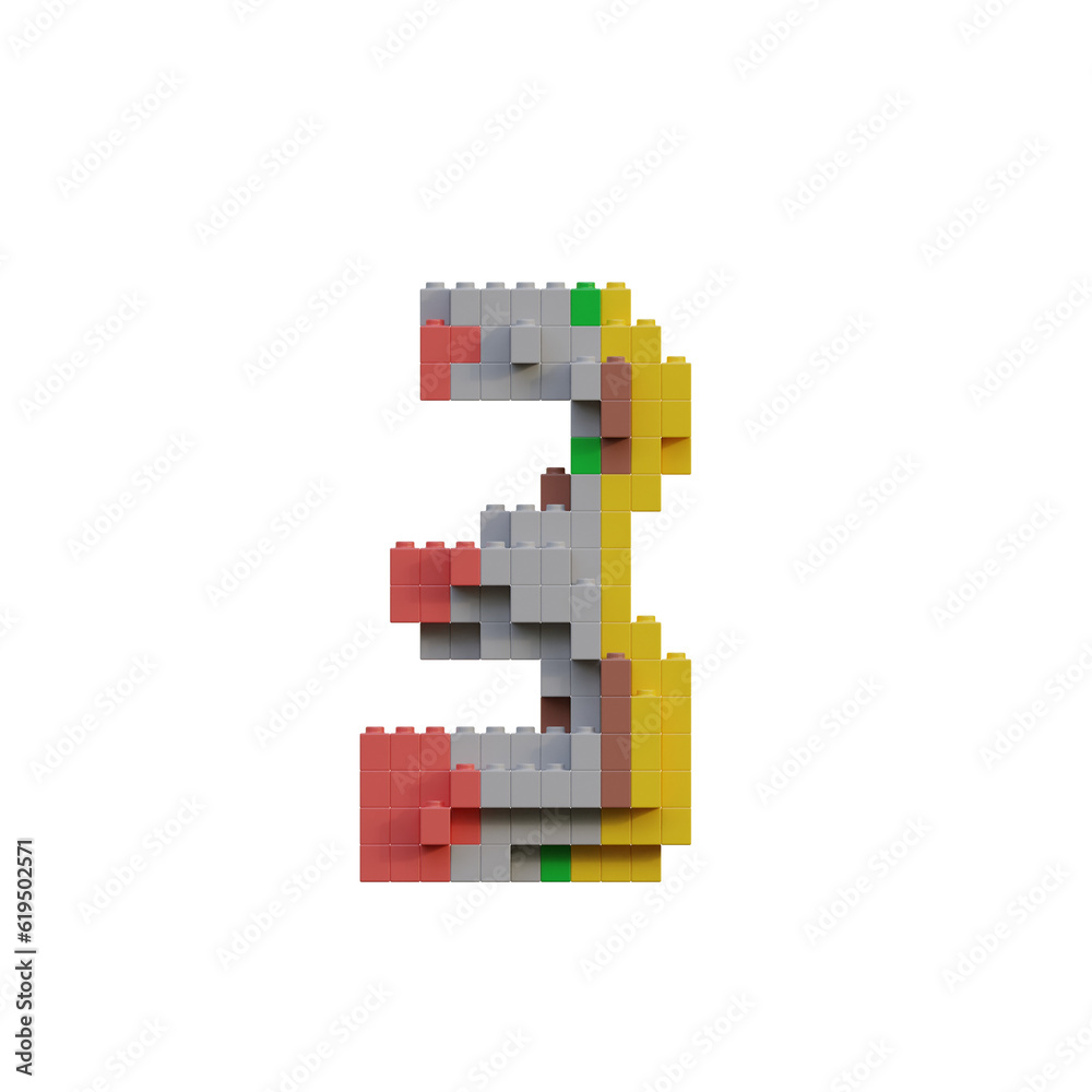 Obraz premium Play Blocks 3 - 3D Alphabet or PNG Letters