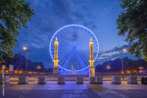 Obraz na płótnie Bordeaux by Night, France w salonie