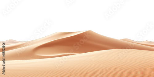 Sand dune isolated on transparent background. Dunes of a desert