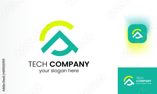 A technology logo with the initials C & A for your graphic needs
