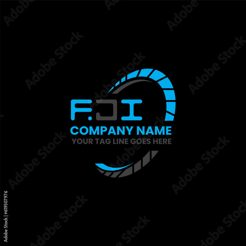 FJI letter logo creative design with vector graphic, FJI simple and modern logo. FJI luxurious alphabet design   photo