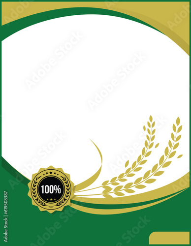 rice wrapper design template, rice packaging