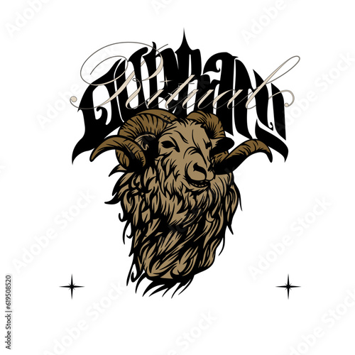 qurbani ritual, lamb head concept  Festival of Sacrifice.