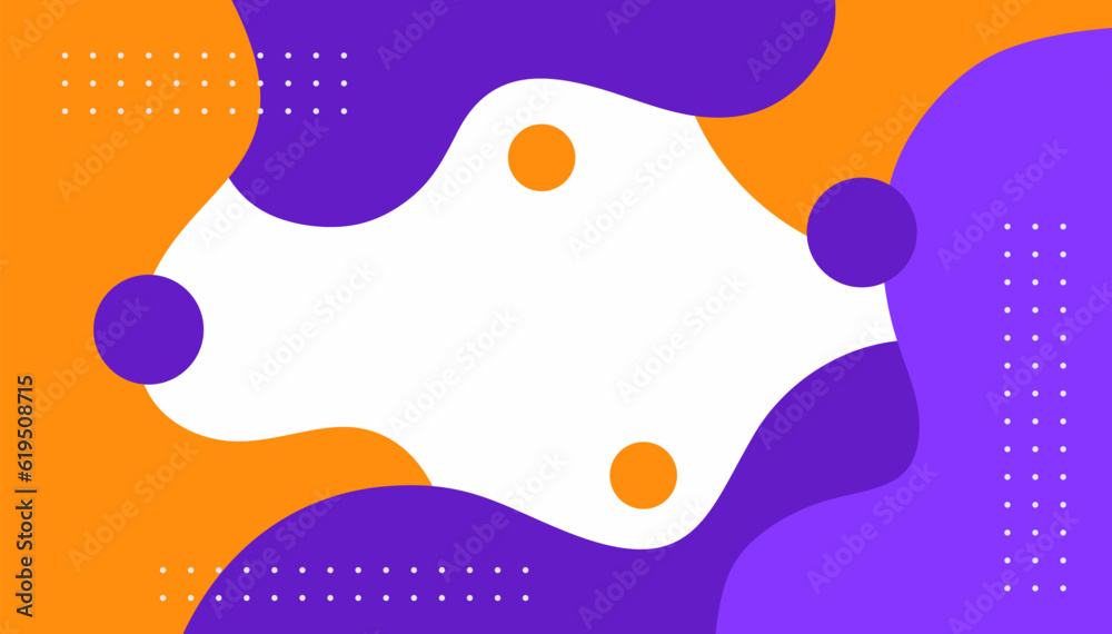 Illustration Vector Graphic of Abstract Fluid Colorful Orange and Purple Background Template. Geometric Modern Background. Simple and Modern Concept.