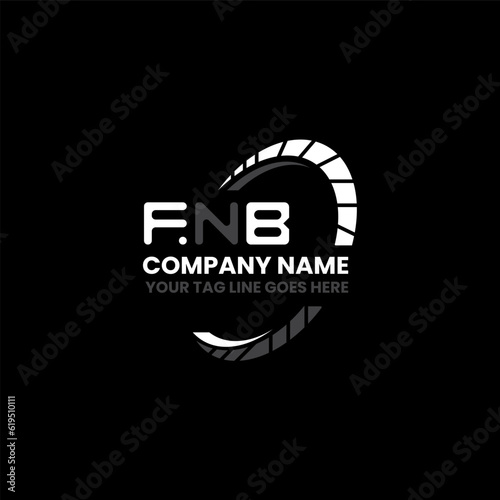 FNB letter logo creative design with vector graphic, FNB simple and modern logo. FNB luxurious alphabet design   photo