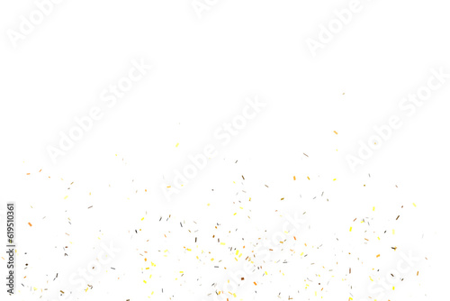 Golden Colorful Confetti Overlay Isolated On A Transparent Background