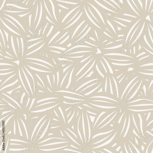 Neutral Colour Floral Seamless Pattern Design Background