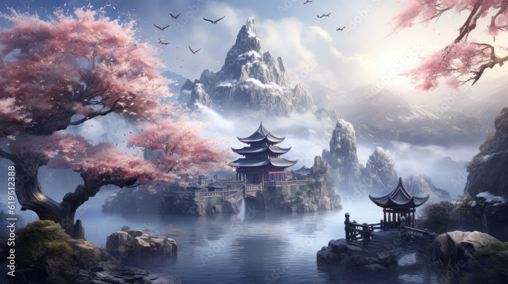 Fototapeta premium Chinese Style Fantasy Art