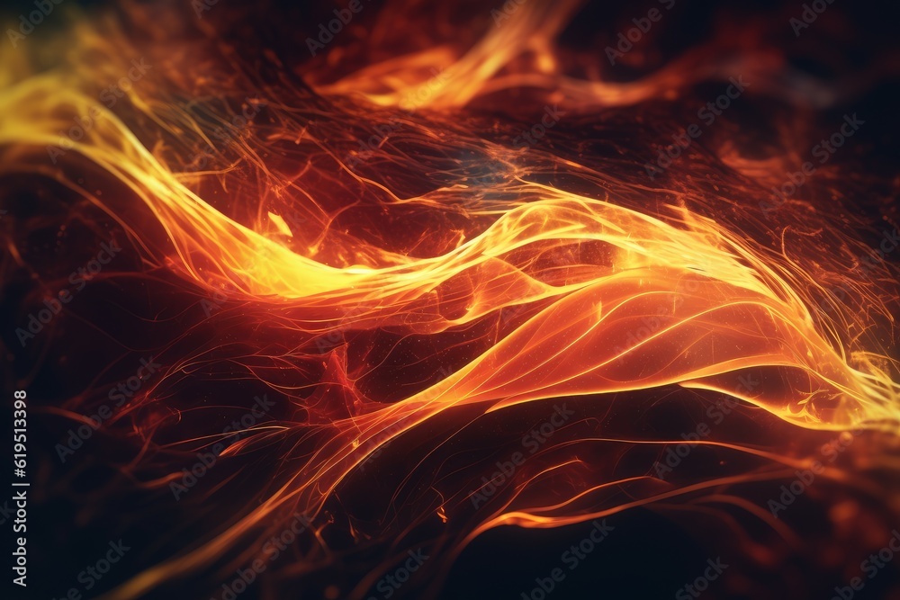Fototapeta premium Bright glowing fire. Generate Ai