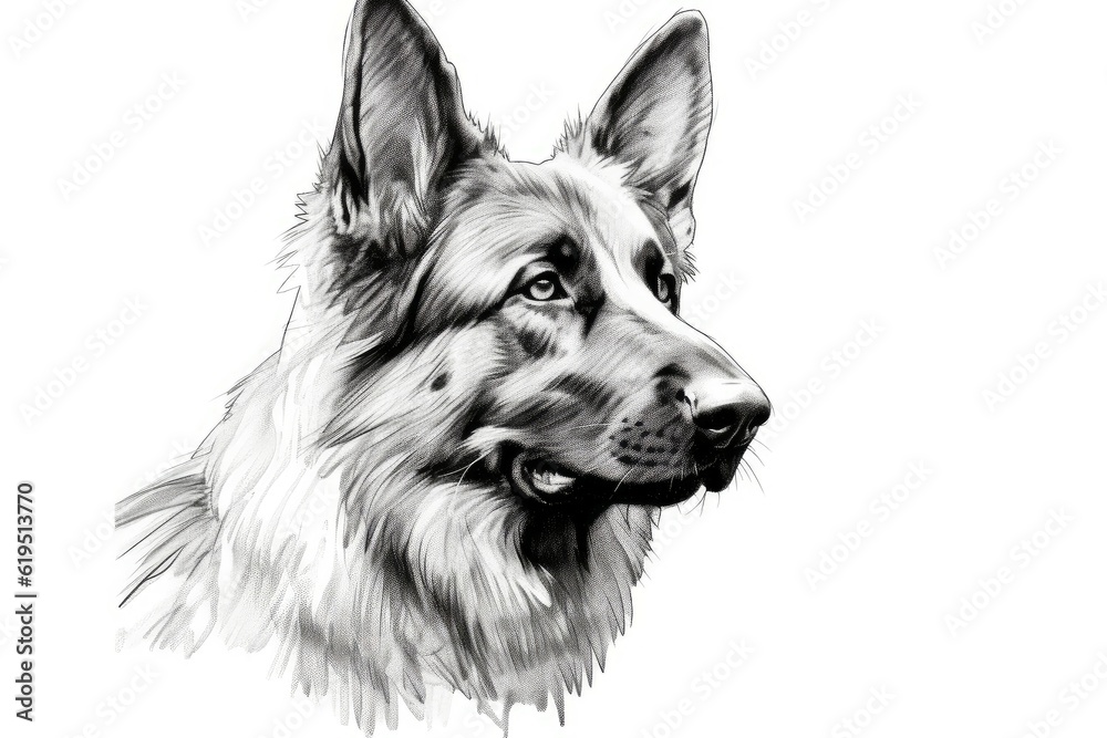 Coloring dog head. Generate Ai Coloring dog head. Generate Ai